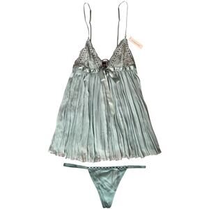 Victoria's Secret Light Green Chemise Set
